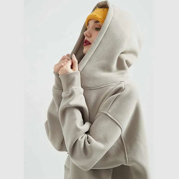 بلوفر رجالي عصري كبير الحجم مطبوع حسب الطلب مصنوع من القطن بنسبة 100% للبيع بالجملة Wholesale 100% Cotton Sweatshirt Custom Printed Mens Fashion Oversized Pullover Hoodies