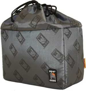 Ape Case Cubeze (ACQB 35GY) Flexible Padded Storage Bag; Removable & Adjustable Padded Inserts; Drawstring Closure; Hi-Vis Yellow Interior; Exterior Pockets for Accessories; Grey