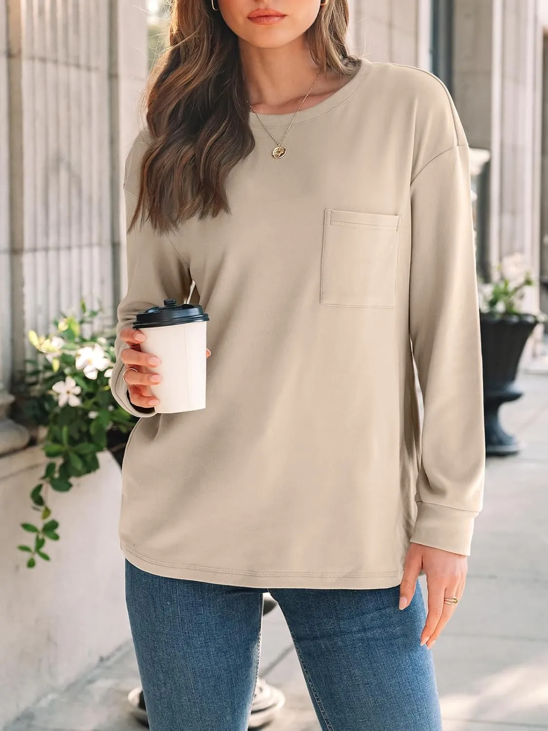 AUTOMET Womens Long Sleeve Tops Loose Fit Fall Cute Thick T Shirts Winter Cruise Outfits Trendy Clothes