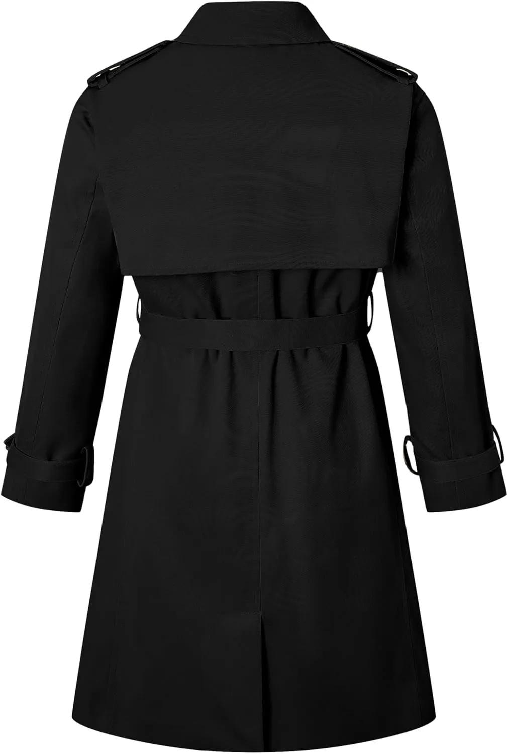 Betusline Boys Trench Coat Double Breasted Lightweight Classic Belted Outwear Jacket Dress Coats