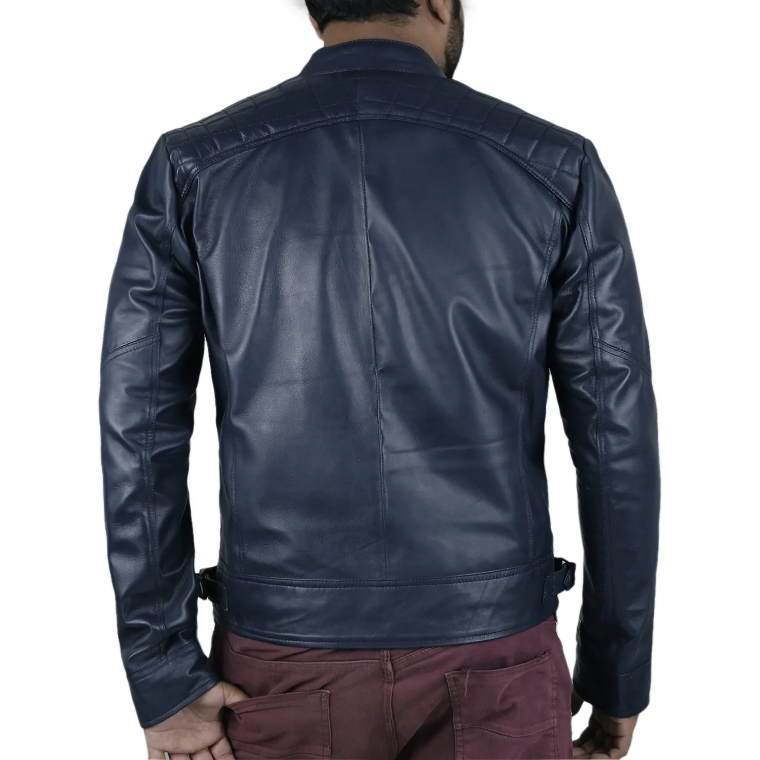 Blazeon Green Biker Leather Jacket