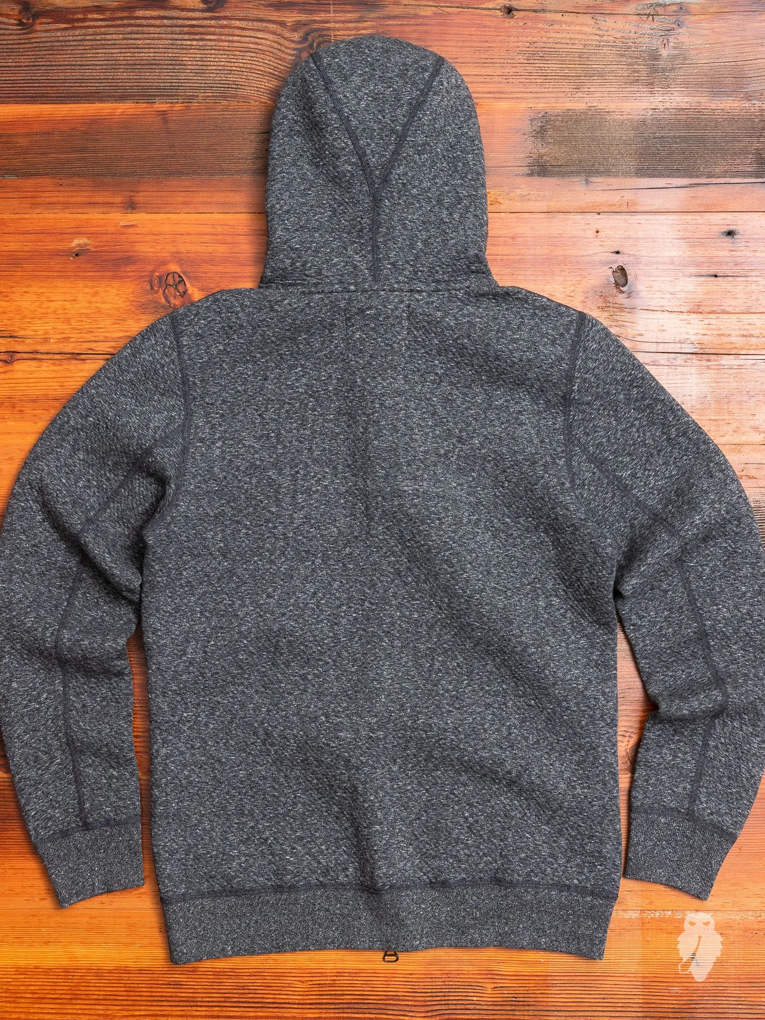 Cabin Fleece Zip Hoodie in Melange Black
