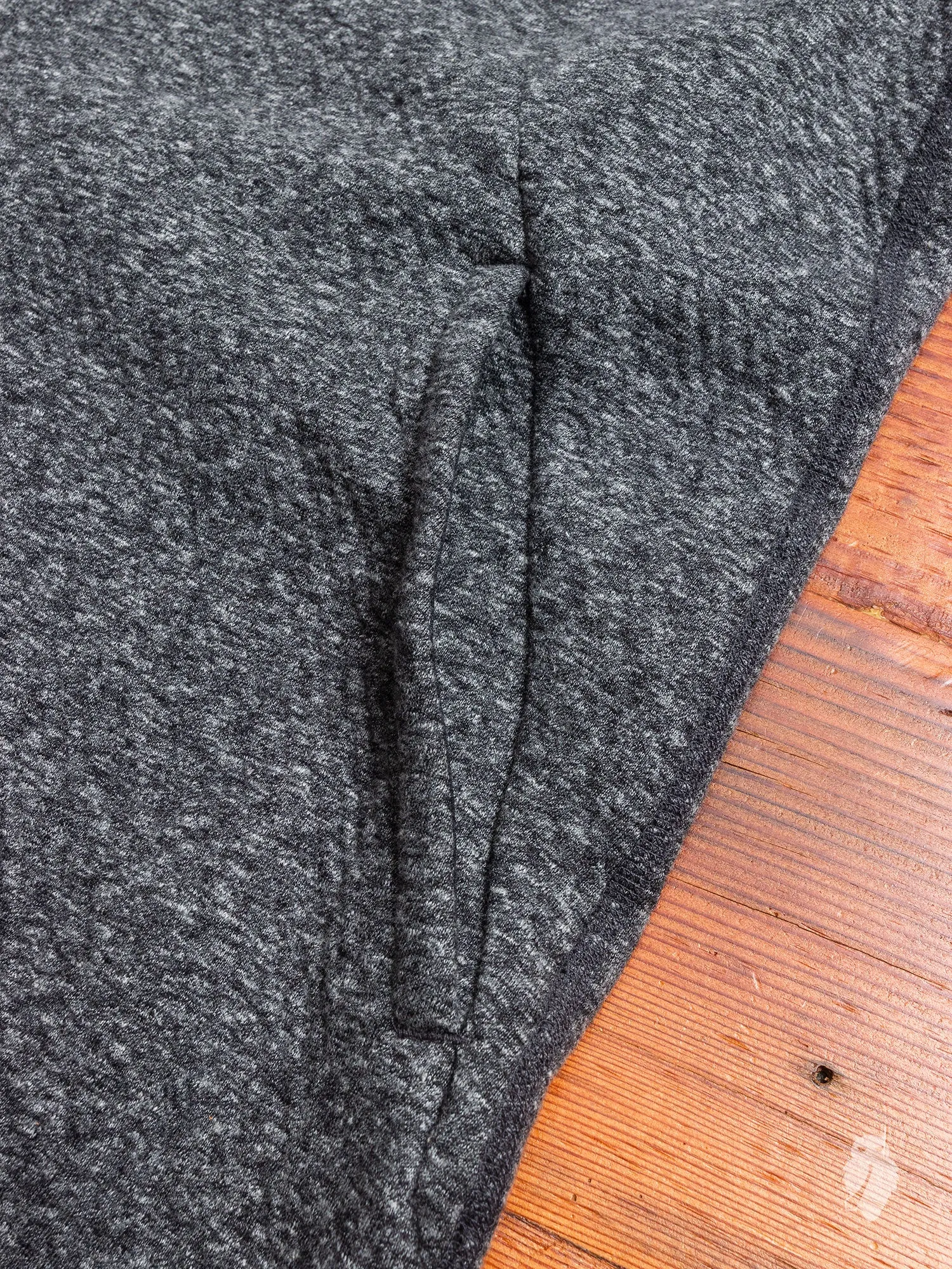 Cabin Fleece Zip Hoodie in Melange Black