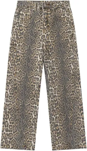 Cheetah Jeans Leopard Print Vintage Baggy Wide Leg High Waisted Oversized Cheetah Print