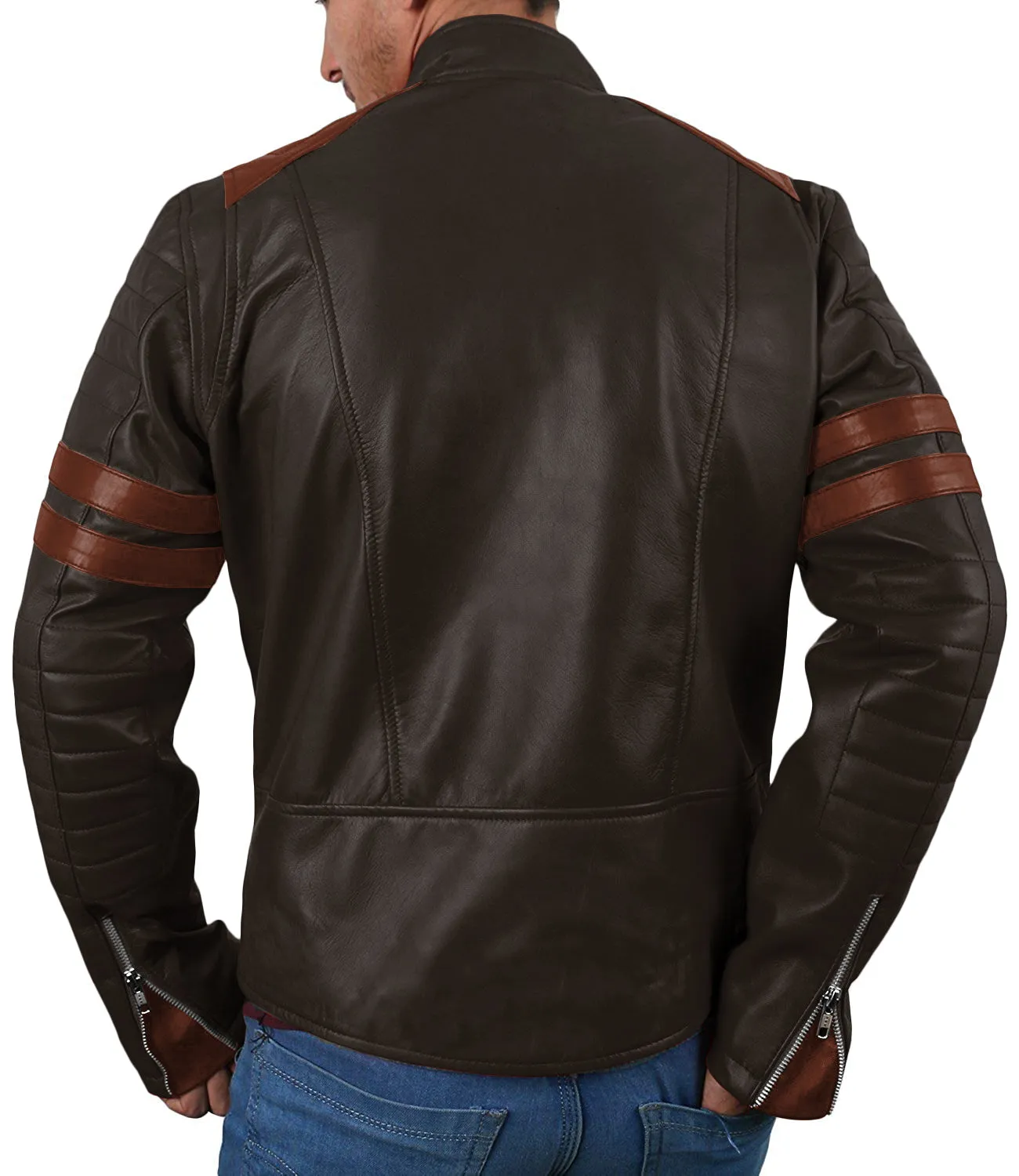 Cometix Navy Blue Biker Leather Jacket