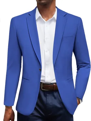 COOFANDY Men's Casual Blazer Jacket One Button Suit Jackets Lightweight Knit Sport Coat