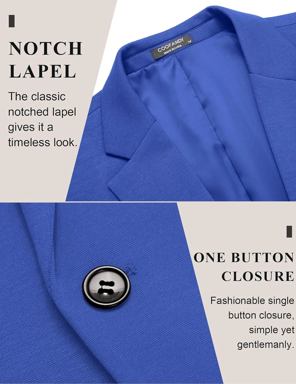 COOFANDY Men's Casual Blazer Jacket One Button Suit Jackets Lightweight Knit Sport Coat