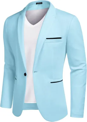 COOFANDY Men's Casual Blazer Jacket Slim Fit Sports Coat Business Suit Jackets One Button