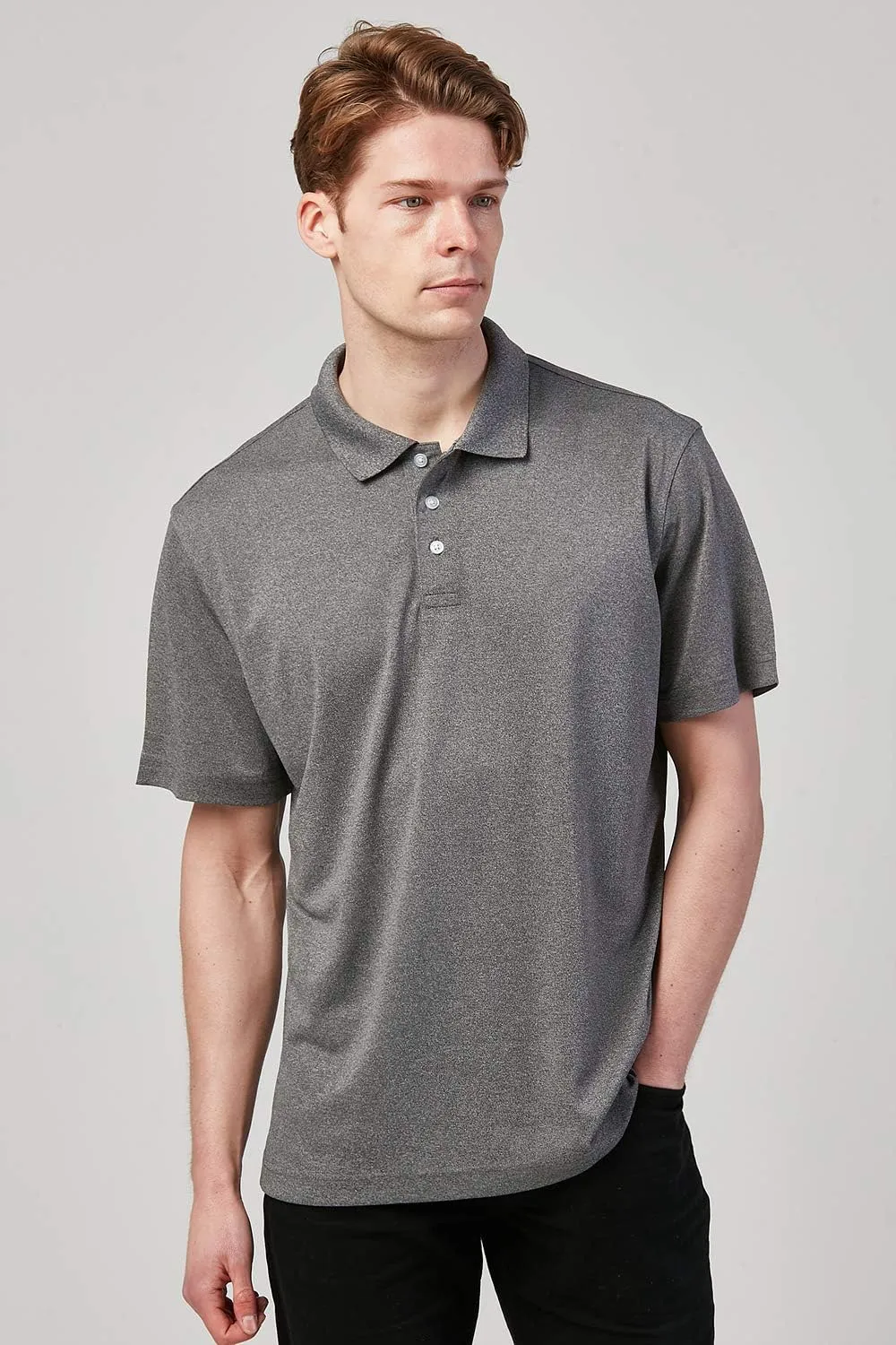 DEVOPS Men's Regular-Fit Quick-Dry Performance Golf Polo Shirts (Pack of 2)