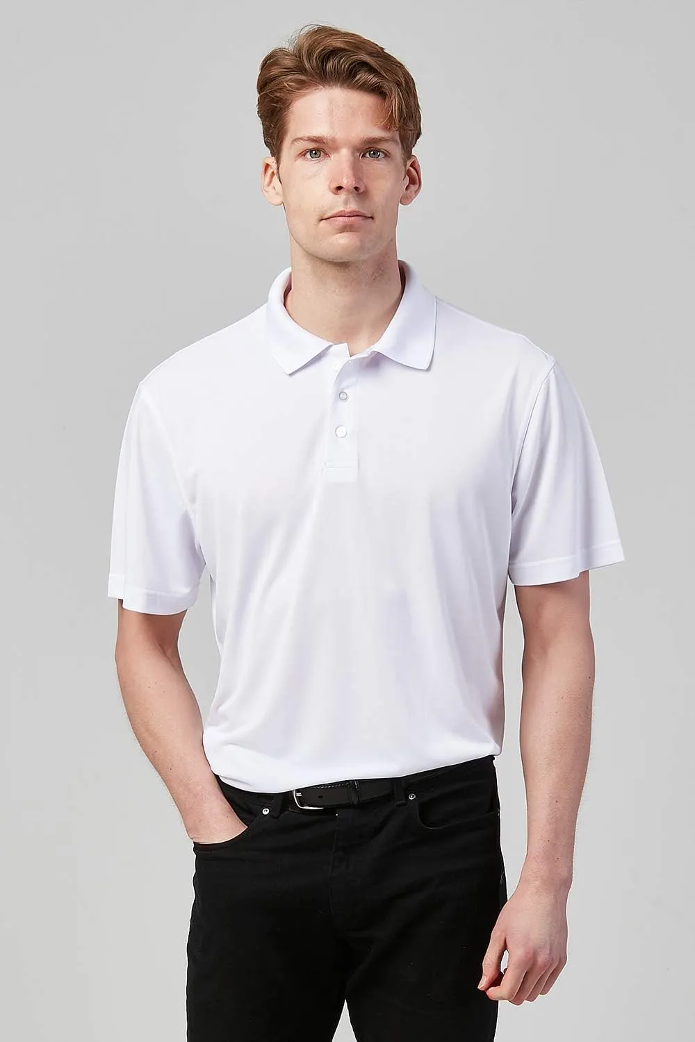 DEVOPS Men's Regular-Fit Quick-Dry Performance Golf Polo Shirts (Pack of 2)