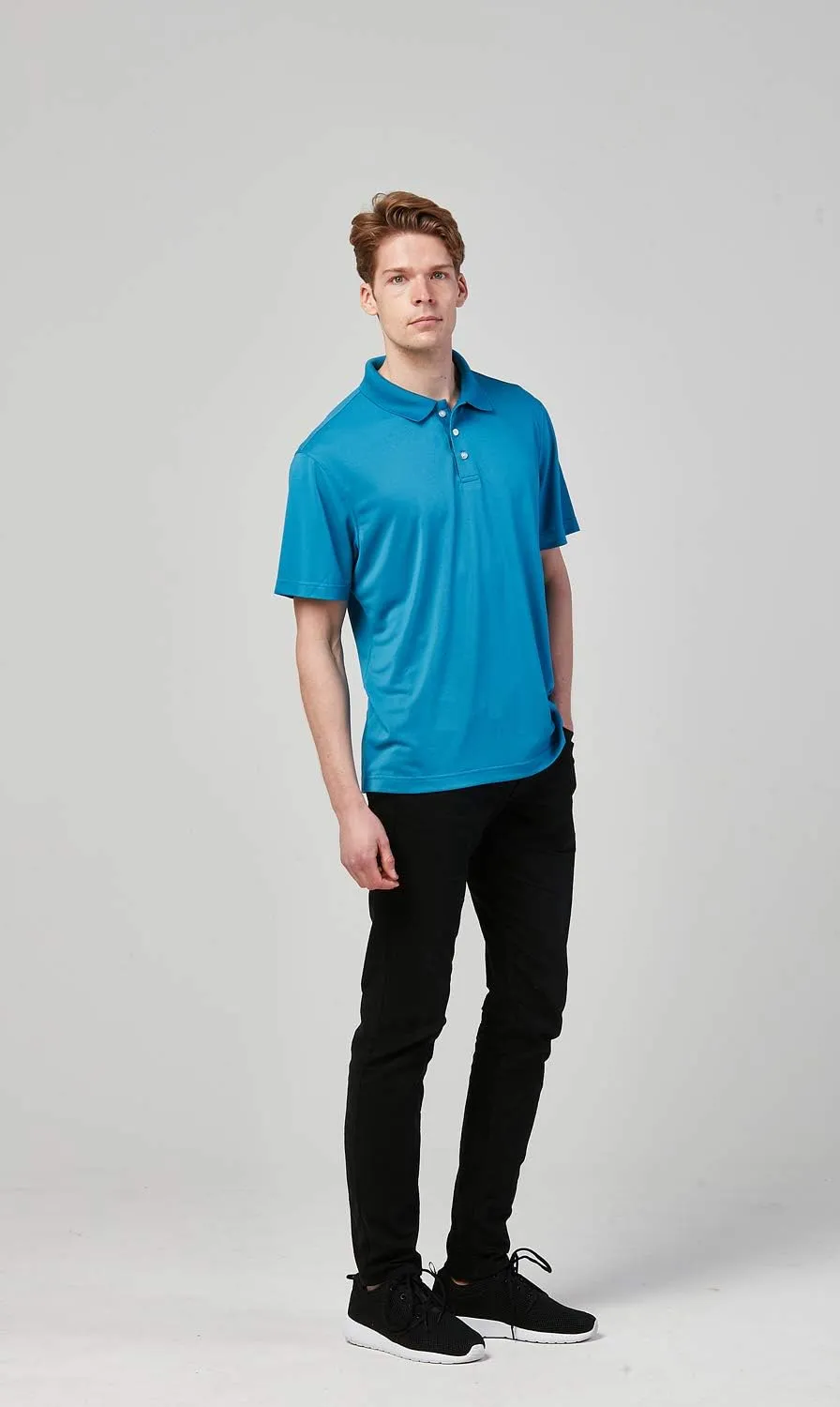 DEVOPS Men's Regular-Fit Quick-Dry Performance Golf Polo Shirts (Pack of 2)