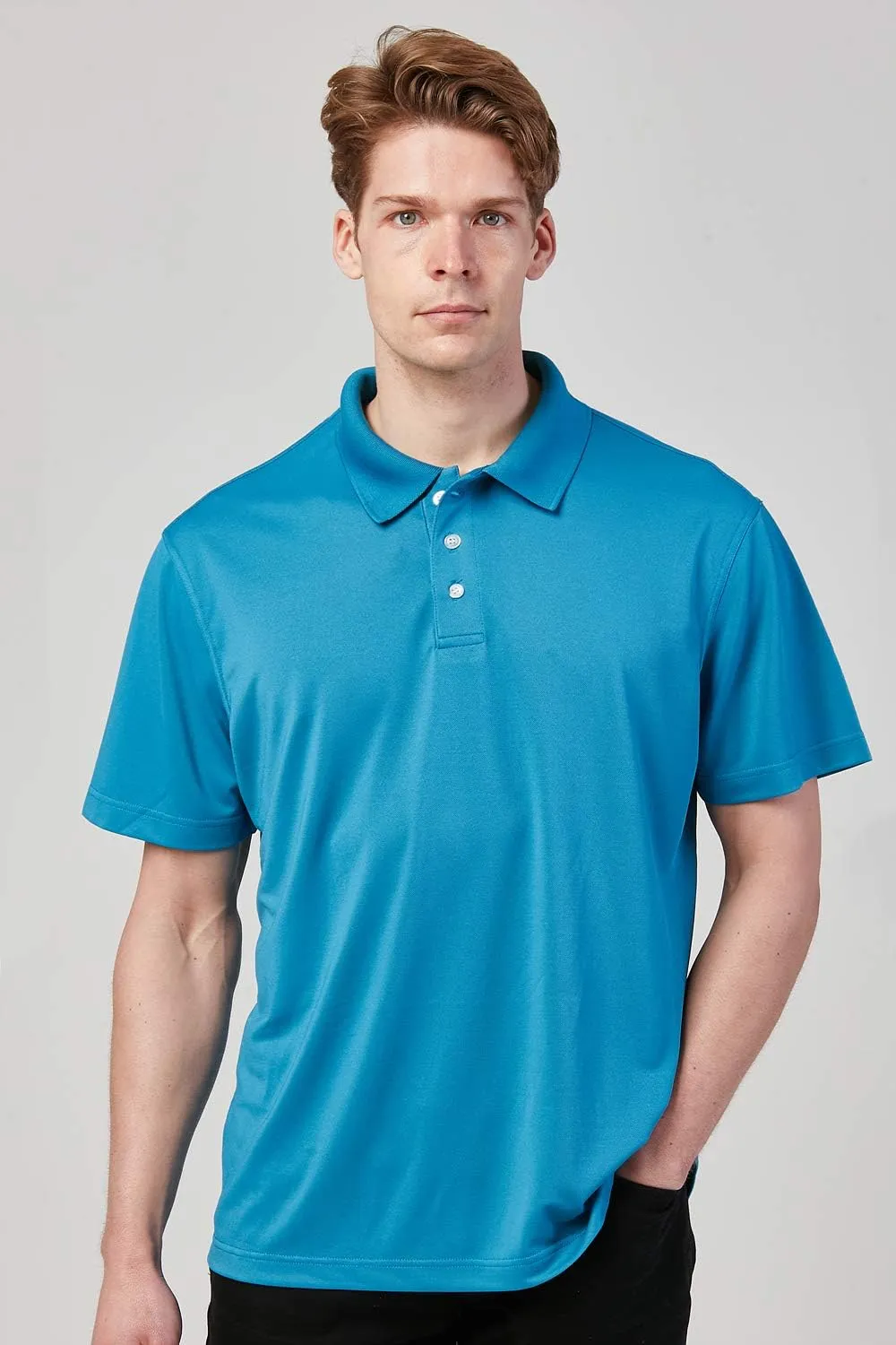 DEVOPS Men's Regular-Fit Quick-Dry Performance Golf Polo Shirts (Pack of 2)