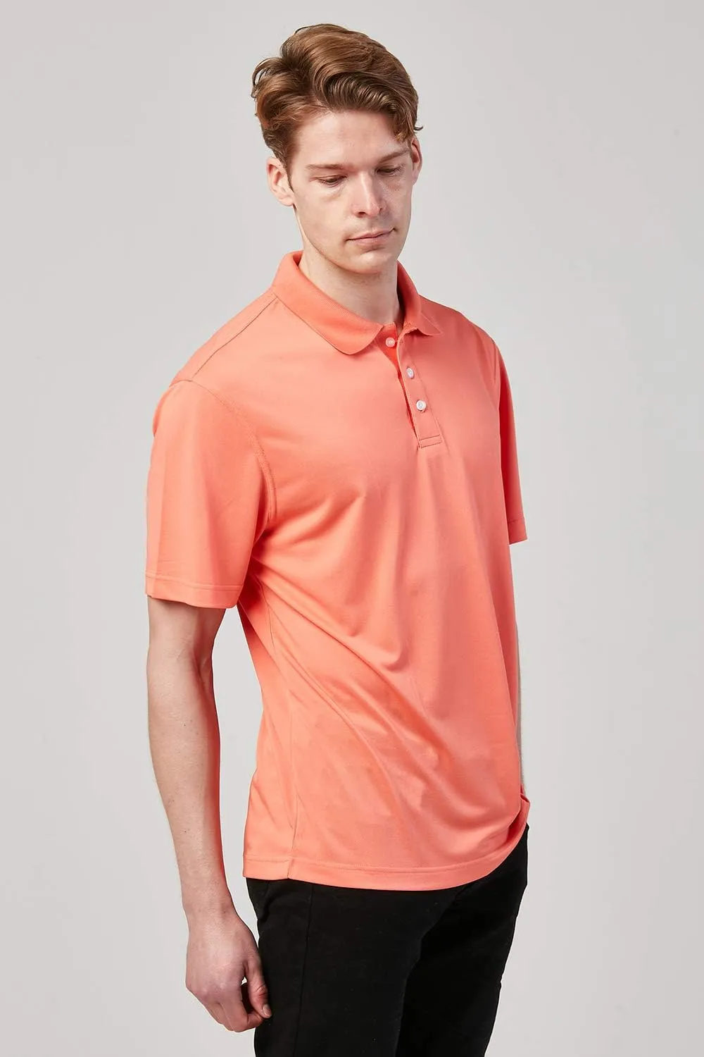 DEVOPS Men's Regular-Fit Quick-Dry Performance Golf Polo Shirts (Pack of 2)