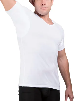 Ejis Sweatproof Undershirt for Men | V-Neck Cotton | Classic Fit T Shirt with Sweat Pads | Odor Resistant | Blocks Sweat