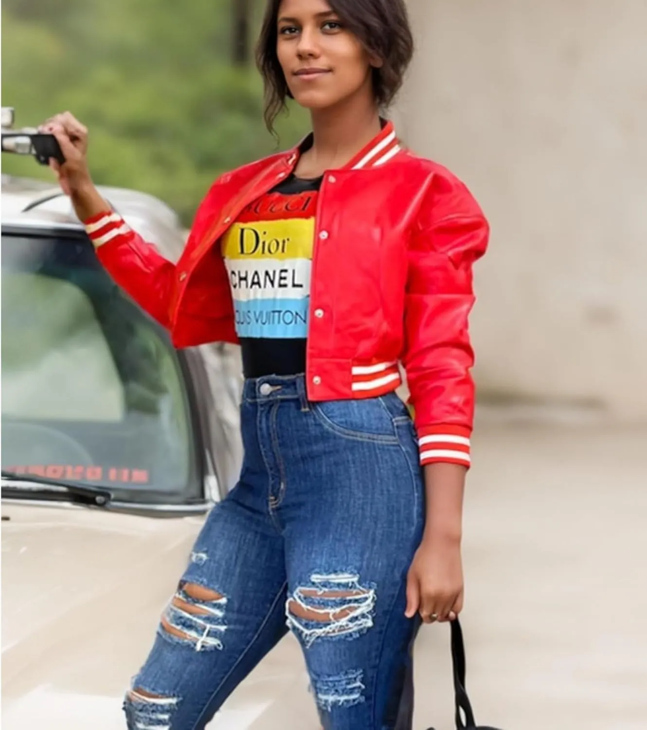 Faux Leather Jacket Women Varsity Jacket Cropped Motorcycle Moto Bomber Baseball Jackets Y2K Streetwear