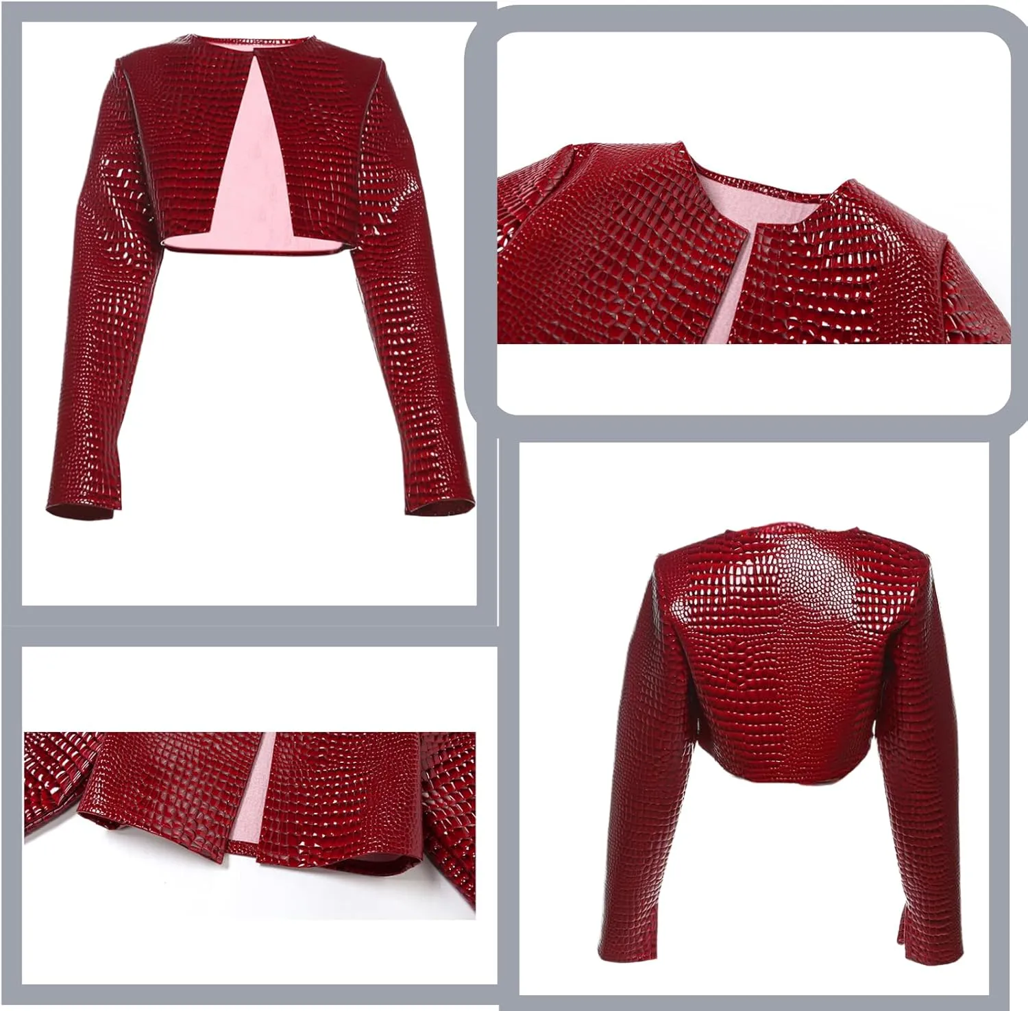 Faux Leather Jacket Women Varsity Jacket Cropped Motorcycle Moto Bomber Baseball Jackets Y2K Streetwear