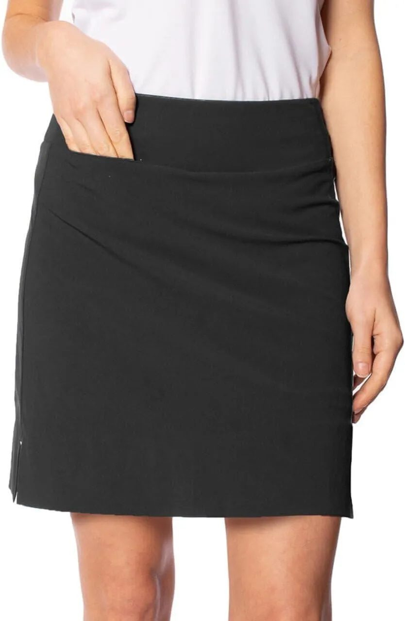 GOLFTINI Be an Athlete Skort - Long Active Skirt with Pockets, Tummy Control Waistband & Undershorts for Golf, Tennis & More