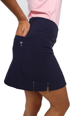 GOLFTINI Be an Athlete Skort - Long Active Skirt with Pockets, Tummy Control Waistband & Undershorts for Golf, Tennis & More