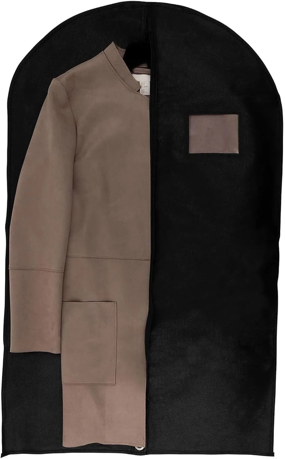Habrur Clothes Cover 40 Inch Garment Bags Clothes Cover Suit Bags for Travel Jackets Dresses Gowns Suit Bags (Color : Black, Size : 1pcs)