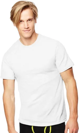 Hanes Classics Men's Traditional Fit Crewneck Undershirt 3-Pack_White_L