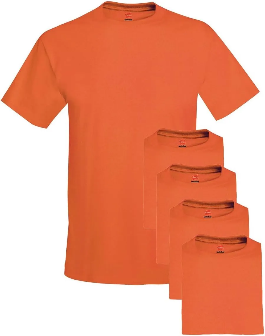 Hanes Mens Tall 100% Cotton Crew Neck Undershirts, Tagless, Ultra Comfort, Multipack