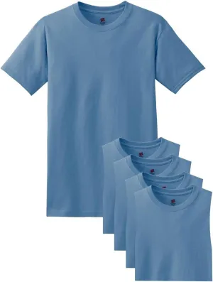 Hanes Mens Tall 100% Cotton Crew Neck Undershirts, Tagless, Ultra Comfort, Multipack