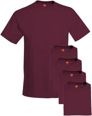 Hanes Mens Tall 100% Cotton Crew Neck Undershirts, Tagless, Ultra Comfort, Multipack
