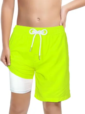 LUCOWEE Boys Swim Trunks Soft Boxers Lined no Chafe Swimsuit Bathing Shorts Sandless Quick Dry UPF 50  Functional Drawstring