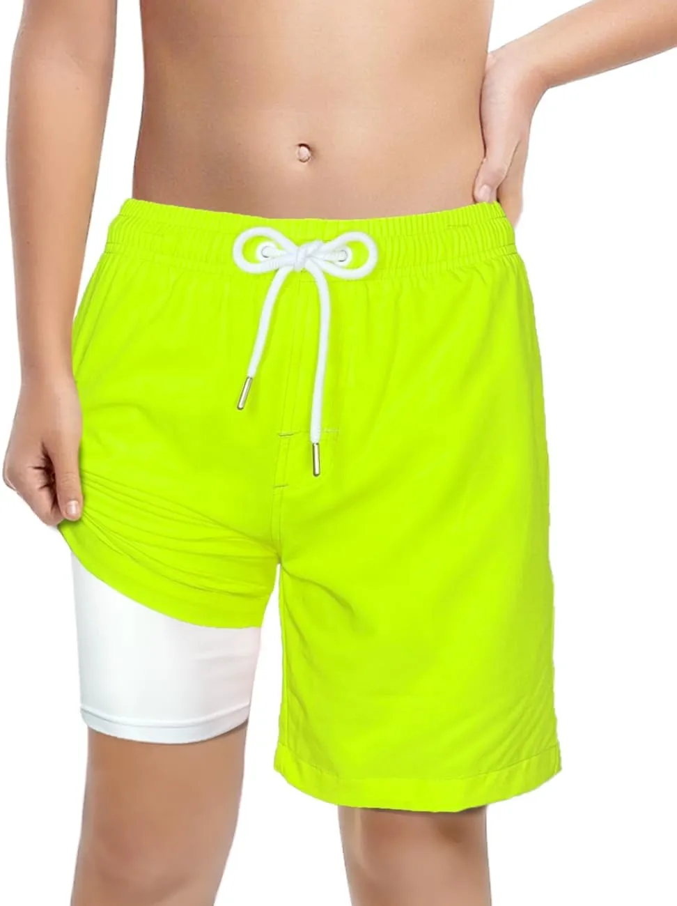 LUCOWEE Boys Swim Trunks Soft Boxers Lined no Chafe Swimsuit Bathing Shorts Sandless Quick Dry UPF 50  Functional Drawstring