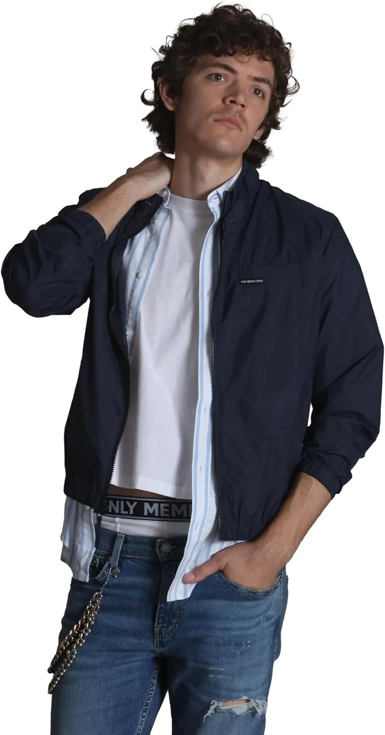 Members Only Mens Windbreaker Packable Jacket, Waterproof Rain Jacket Men Lightweight for Golf Cycling Fishing Hiking Gear