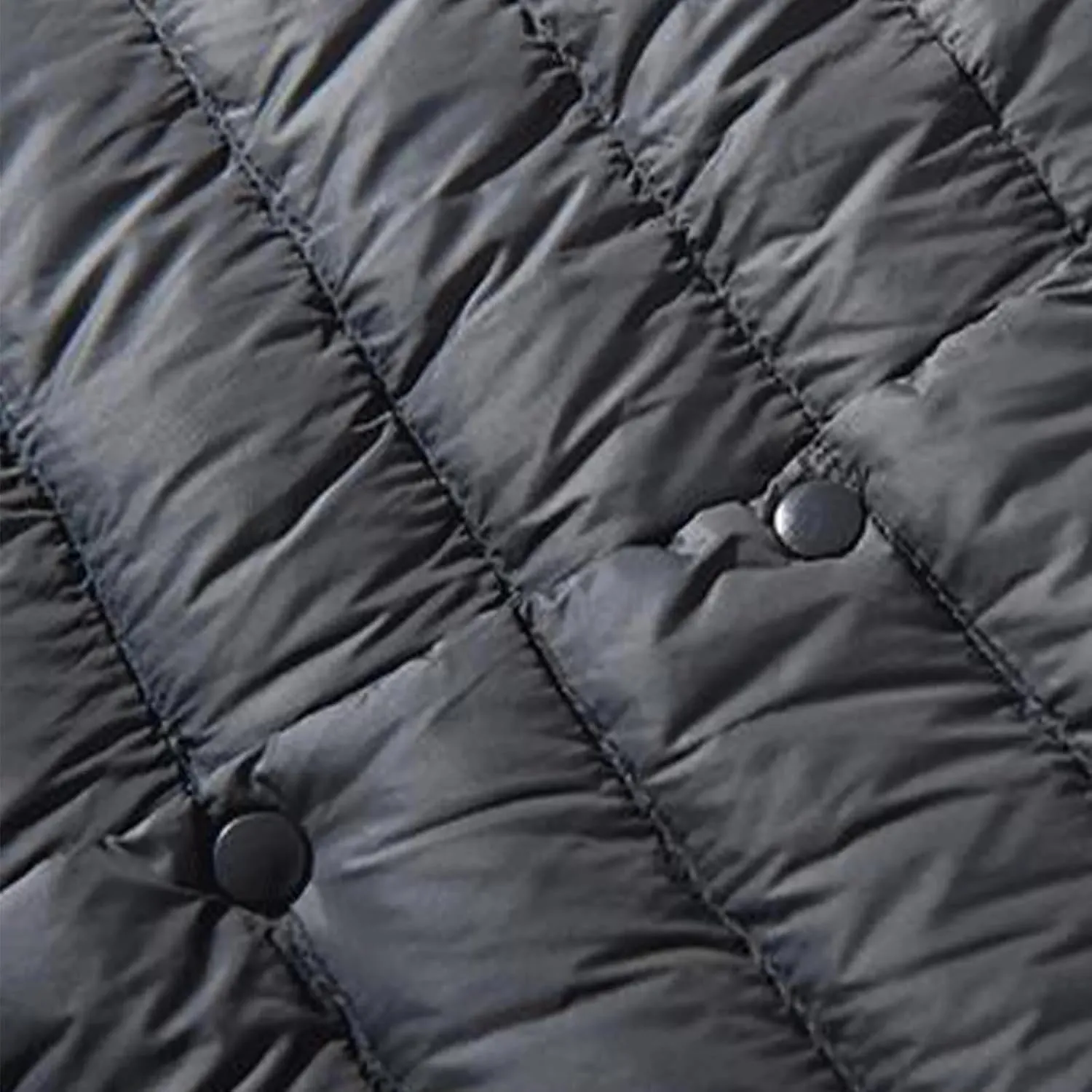 Men Winter Down Vest Casual Lightweight Sleeveless Windproof Buttons Cotton-Padded Waistcoat Coat