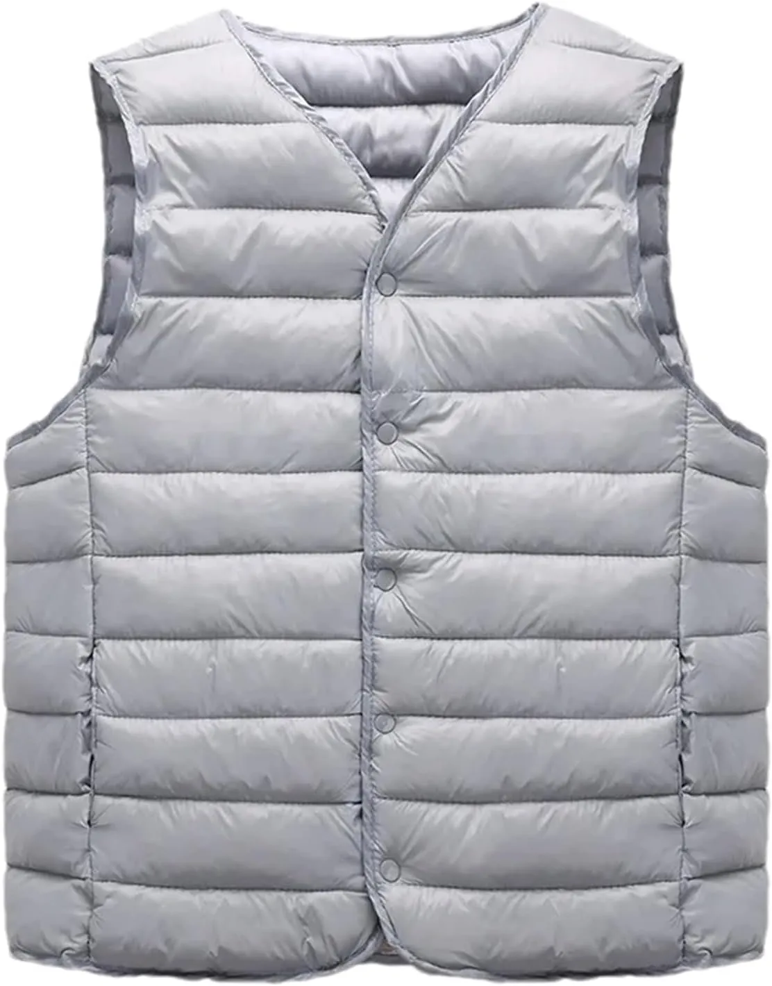 Men Winter Down Vest Lightweight Packable Sleeveless Padded Warm Cotton-Padded Windproof Waistcoat Coat