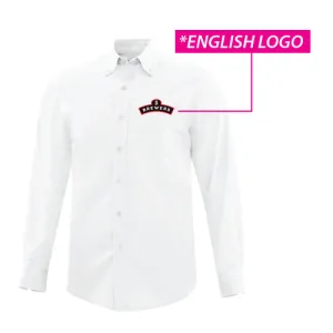 MEN'S PREMIUM BUTTON DOWN SHIRT (ENGLISH LOGO)