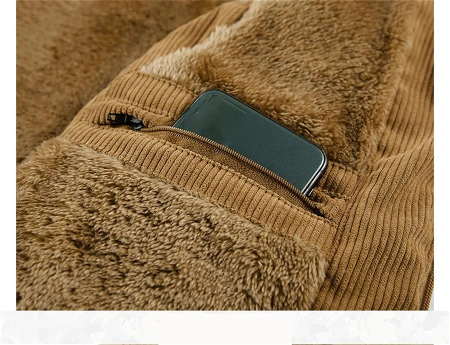 Mnjyihy Men Outdoor Padded Vest Winter Cotton Padded Warm Sleeveless Stand Collar Corduroy Waistcoat Outerwear