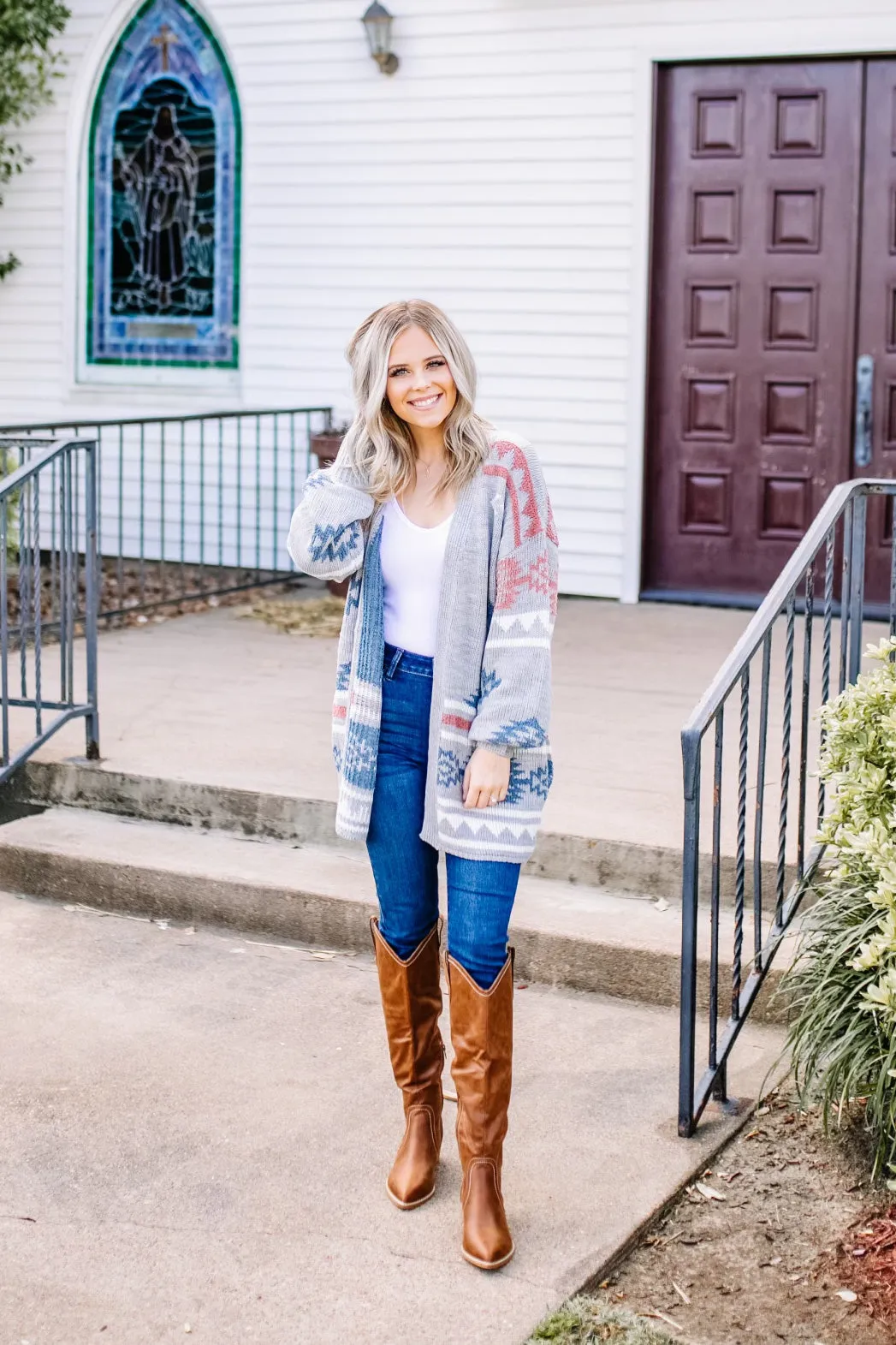 Montana Grey Aztec Cardi| FINAL SALE