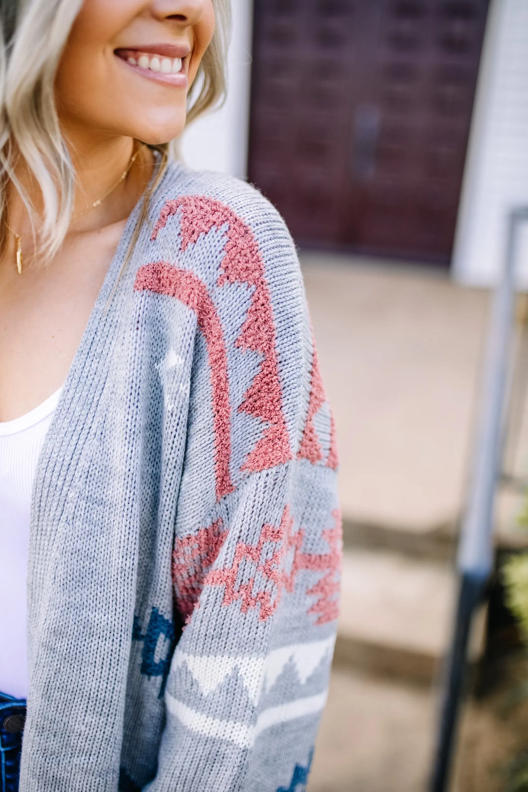 Montana Grey Aztec Cardi| FINAL SALE