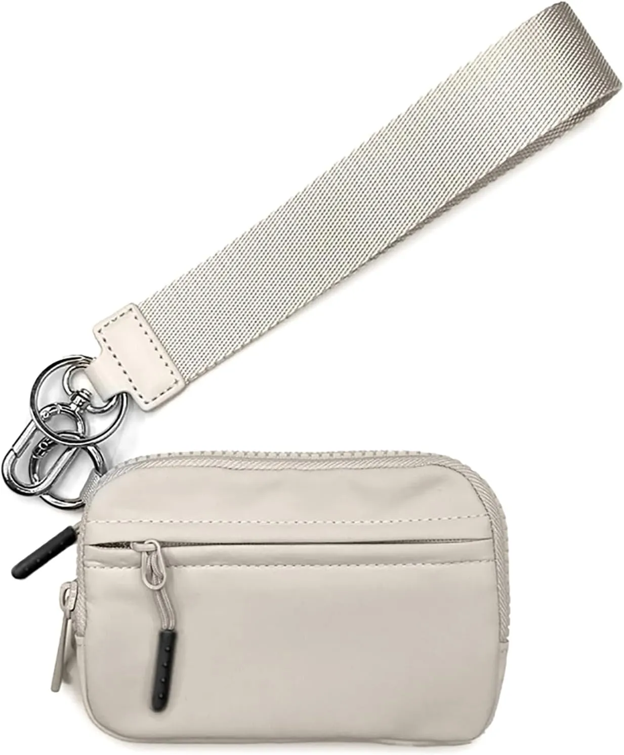 Nylon Wristlet Wallet, Casual Quilted Coin Purse, Multi-functional Card Case With Wrist Zippered, Travel Organizer For Everyday Use Women Men