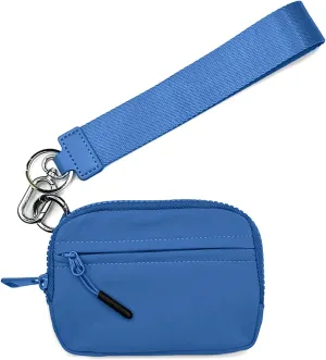 Nylon Wristlet Wallet, Casual Quilted Coin Purse, Multi-functional Card Case With Wrist Zippered, Travel Organizer For Everyday Use Women Men