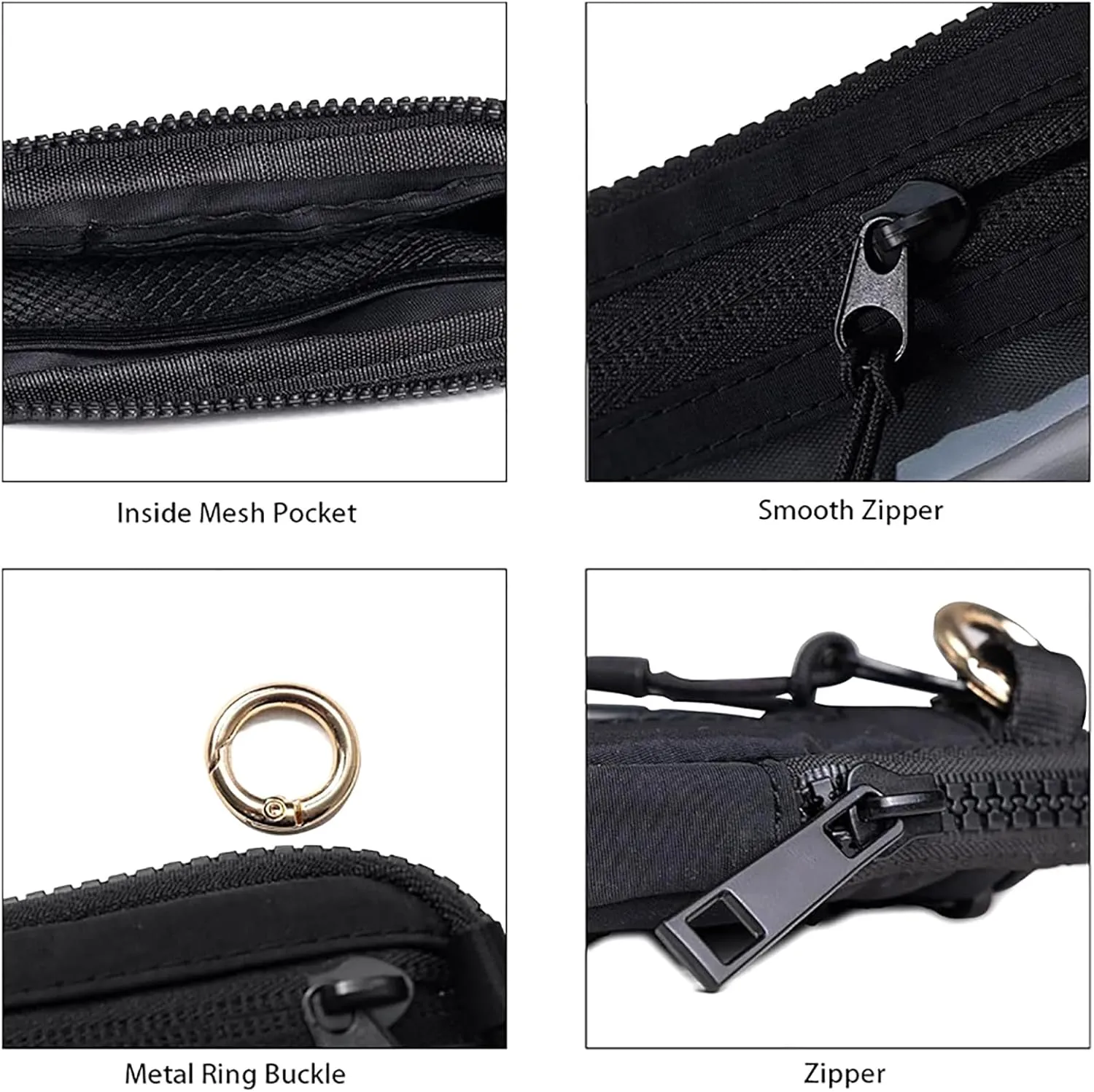Nylon Wristlet Wallet, Casual Quilted Coin Purse, Multi-functional Card Case With Wrist Zippered, Travel Organizer For Everyday Use Women Men