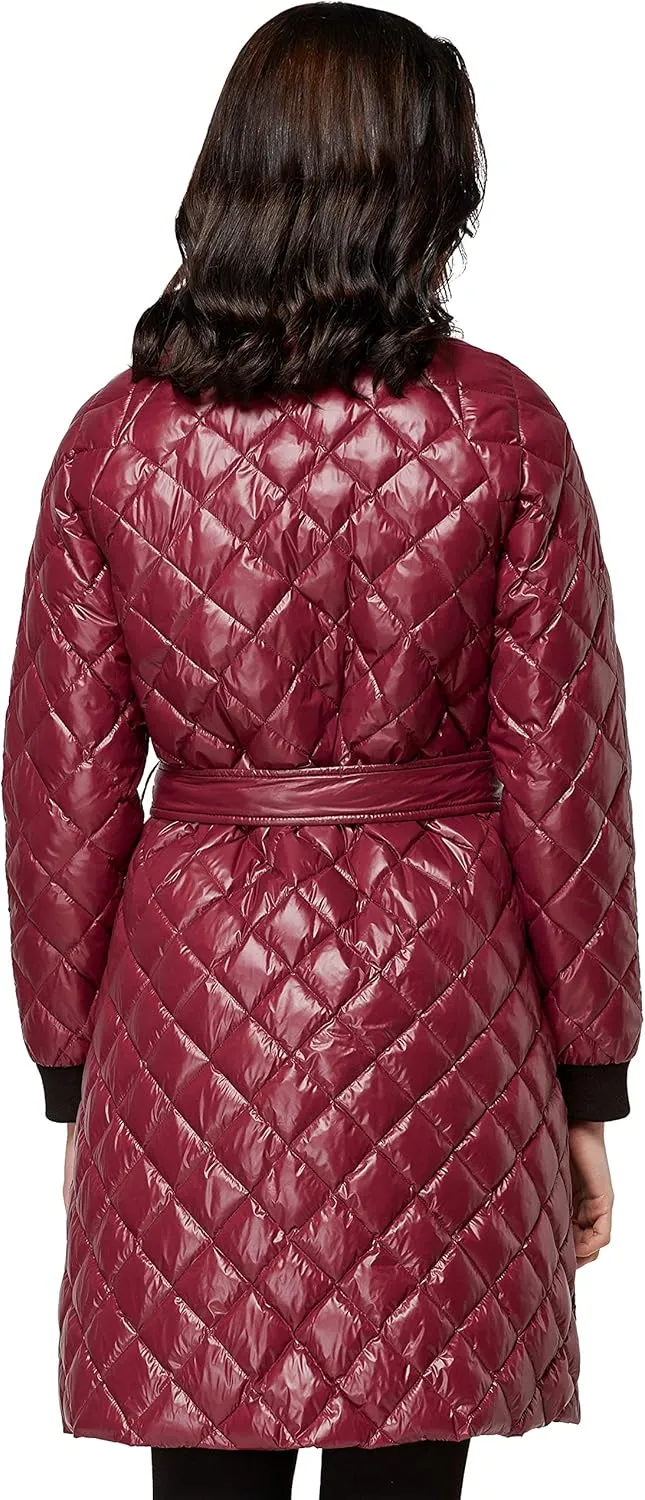 Orolay Women's Down Winter Coats with Plaid Style Rib Knit Lightweight Jacket