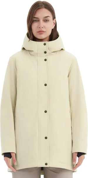 Orolay Women's Hooded Winter Puffer Jacket Long Down Parka Full Zip Lightweight Warm Outdoor Coat with Pockets