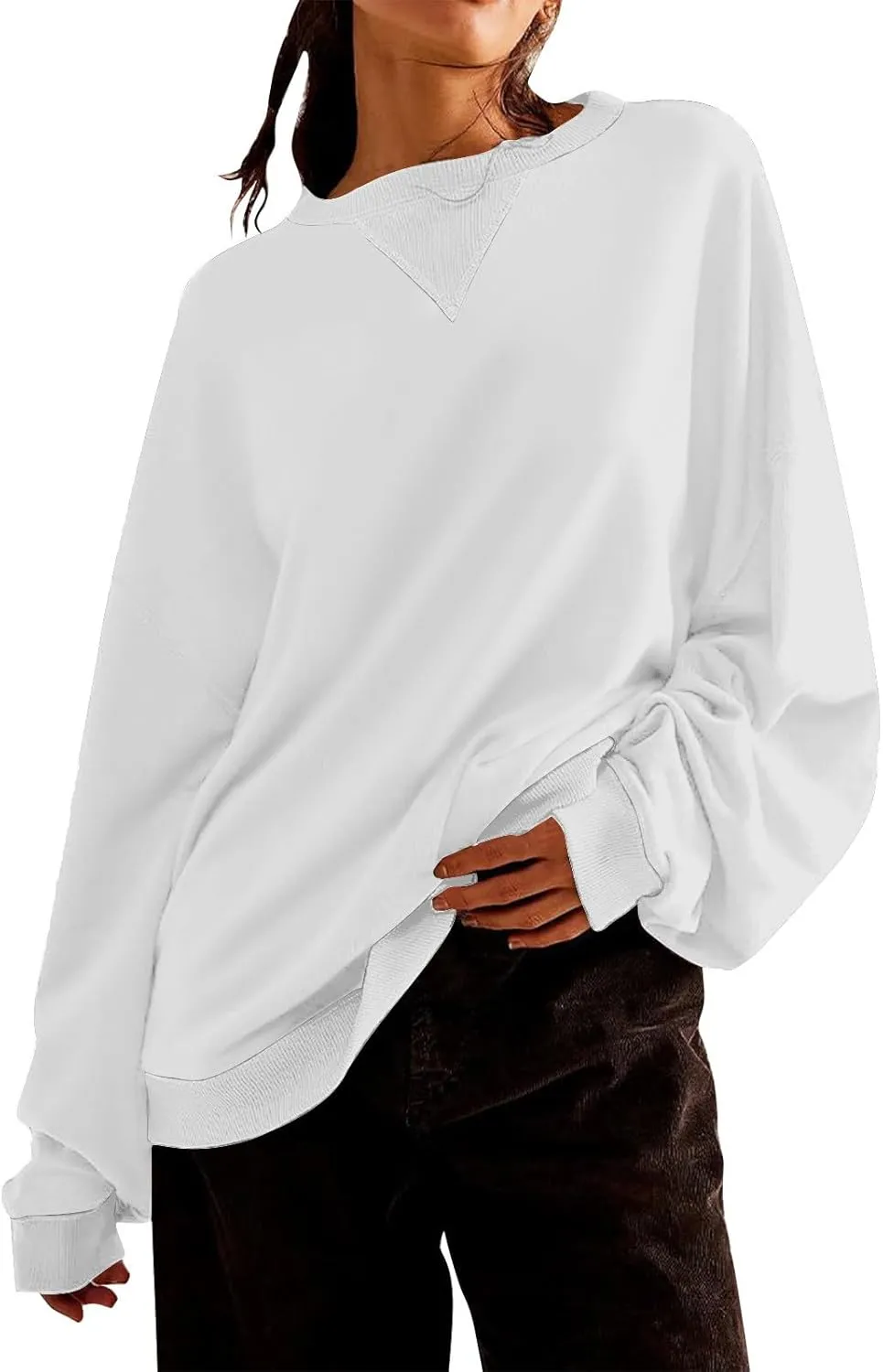 Oversized Crewneck Sweatshirt For Women Fall Fashion 2024 Casual Loose Soft Pullover Tops Long Sleeve y2k Clothes