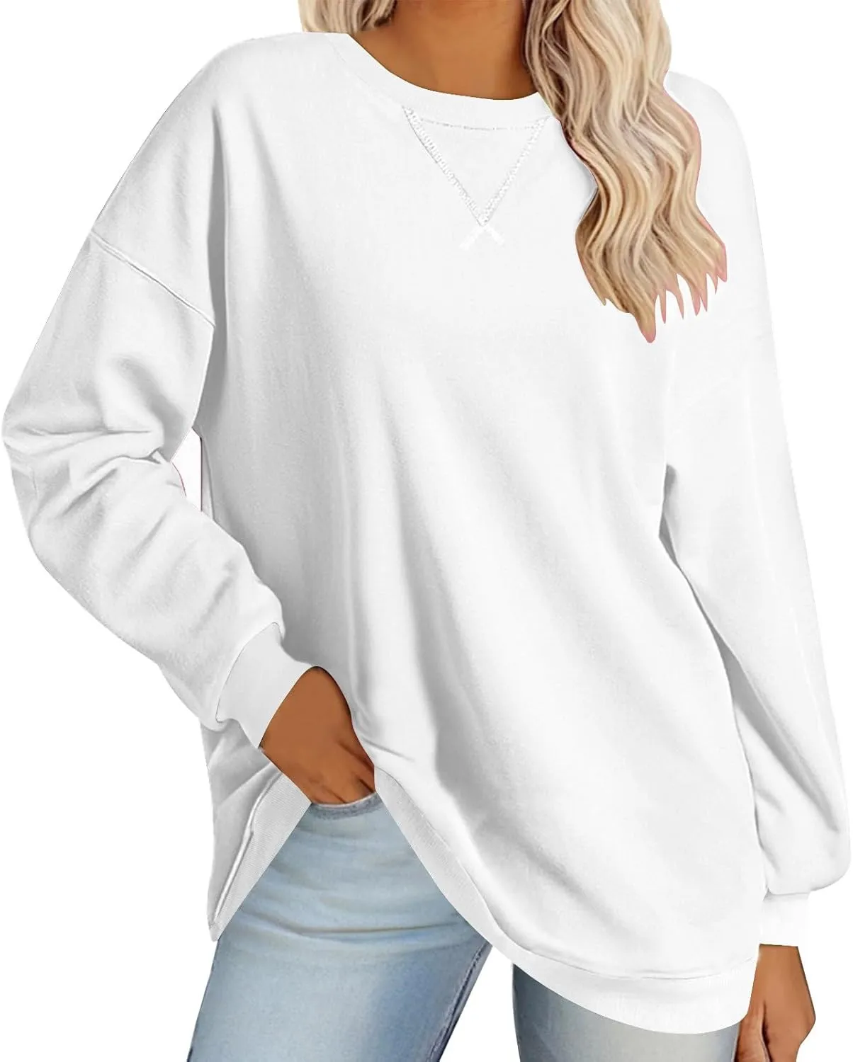 Oversized Crewneck Sweatshirt For Women Fall Fashion 2024 Casual Loose Soft Pullover Tops Long Sleeve y2k Clothes