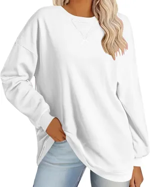 Oversized Crewneck Sweatshirt For Women Fall Fashion 2024 Casual Loose Soft Pullover Tops Long Sleeve y2k Clothes