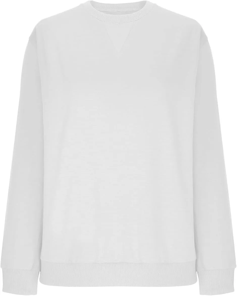 Oversized Crewneck Sweatshirt For Women Fall Fashion 2024 Casual Loose Soft Pullover Tops Long Sleeve y2k Clothes