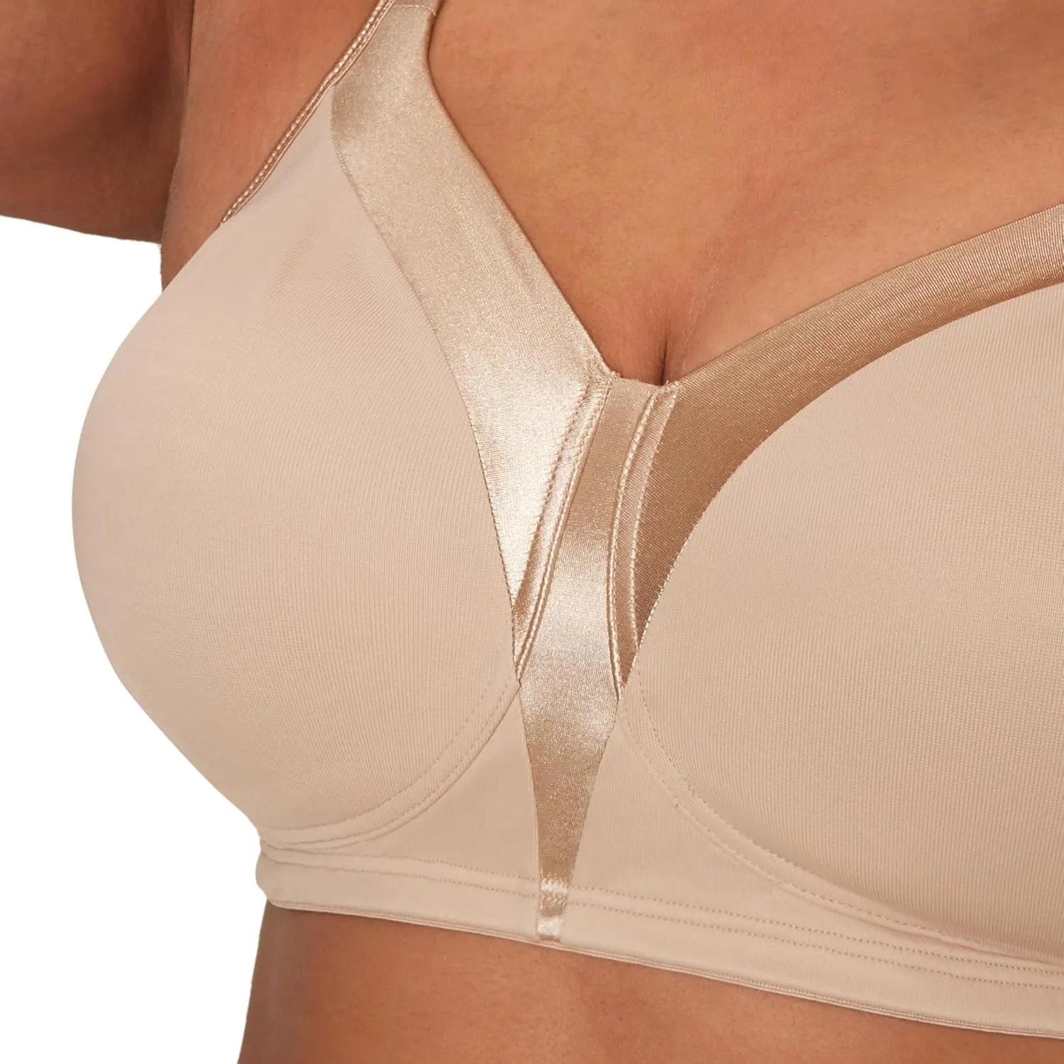 Playtex Women's Wireless Bra, 18 Hour Plus-Size T-Shirt Bras Available, Smoothing, Full Coverage, 4803, Single or 2-Pack