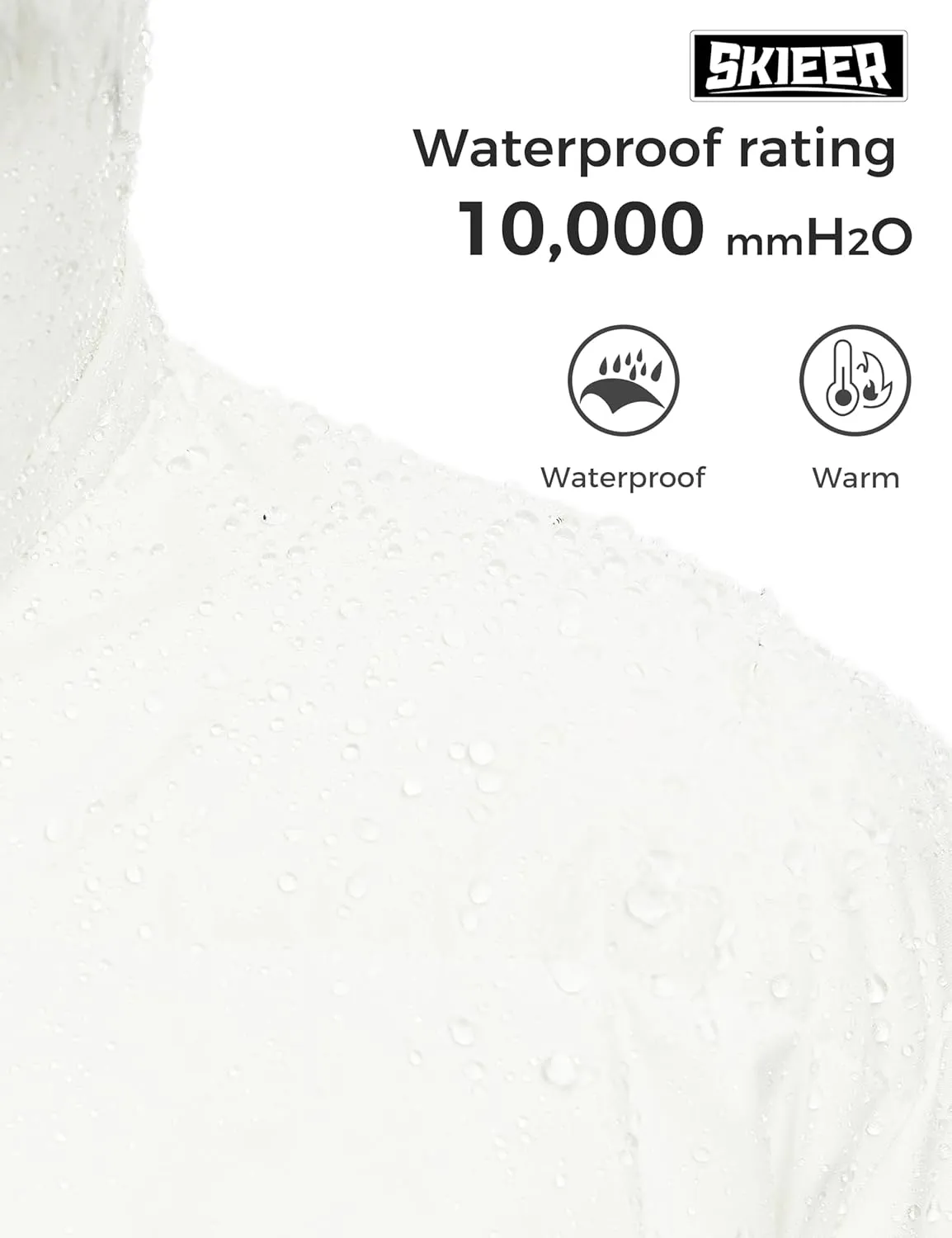 Skieer Men's Winter Coat Waterproof Warm Insulated Quilted Puffer Jacket with Detachable Hood