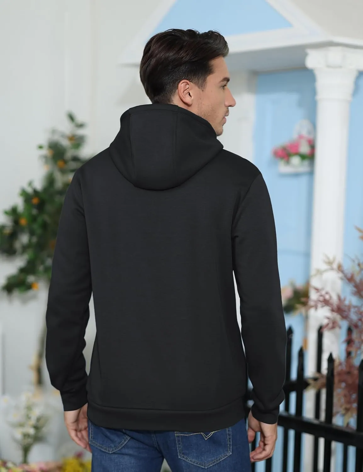 TACVASEN Men's Athletic Hoodies Fleece Lined Sweatshirt Pullover Soft Casual Hooded Sweatshirt with Pocket