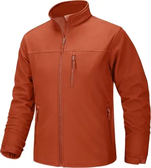 TACVASEN Men's Lightweight Softshell Jacket Fleece Lined Waterproof Tactical Soft Shell Rain Coats Windbreaker Outdoor