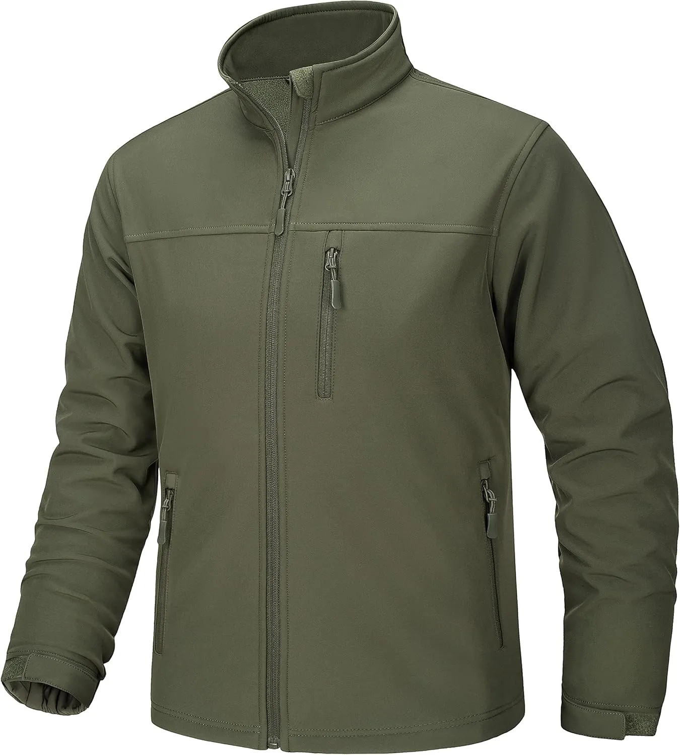 TACVASEN Men's Lightweight Softshell Jacket Fleece Lined Waterproof Tactical Soft Shell Rain Coats Windbreaker Outdoor